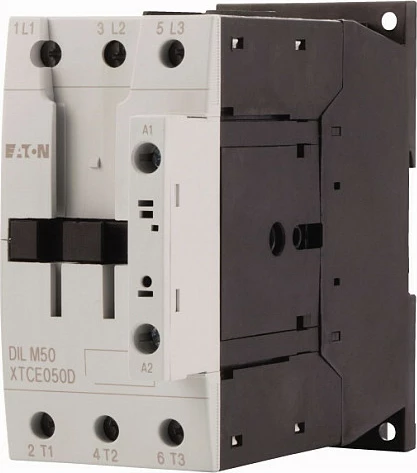 Kontaktor Eaton DILM50 277838, 3-pol, bobinë 230V 50/60Hz, 22kW AC-3 400V, zi/gri
