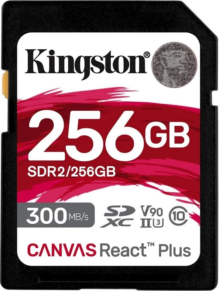 SDXC kartelë Kingston Canvas React Plus, 256GB, 300R/260W, UHS-II, U3, V90