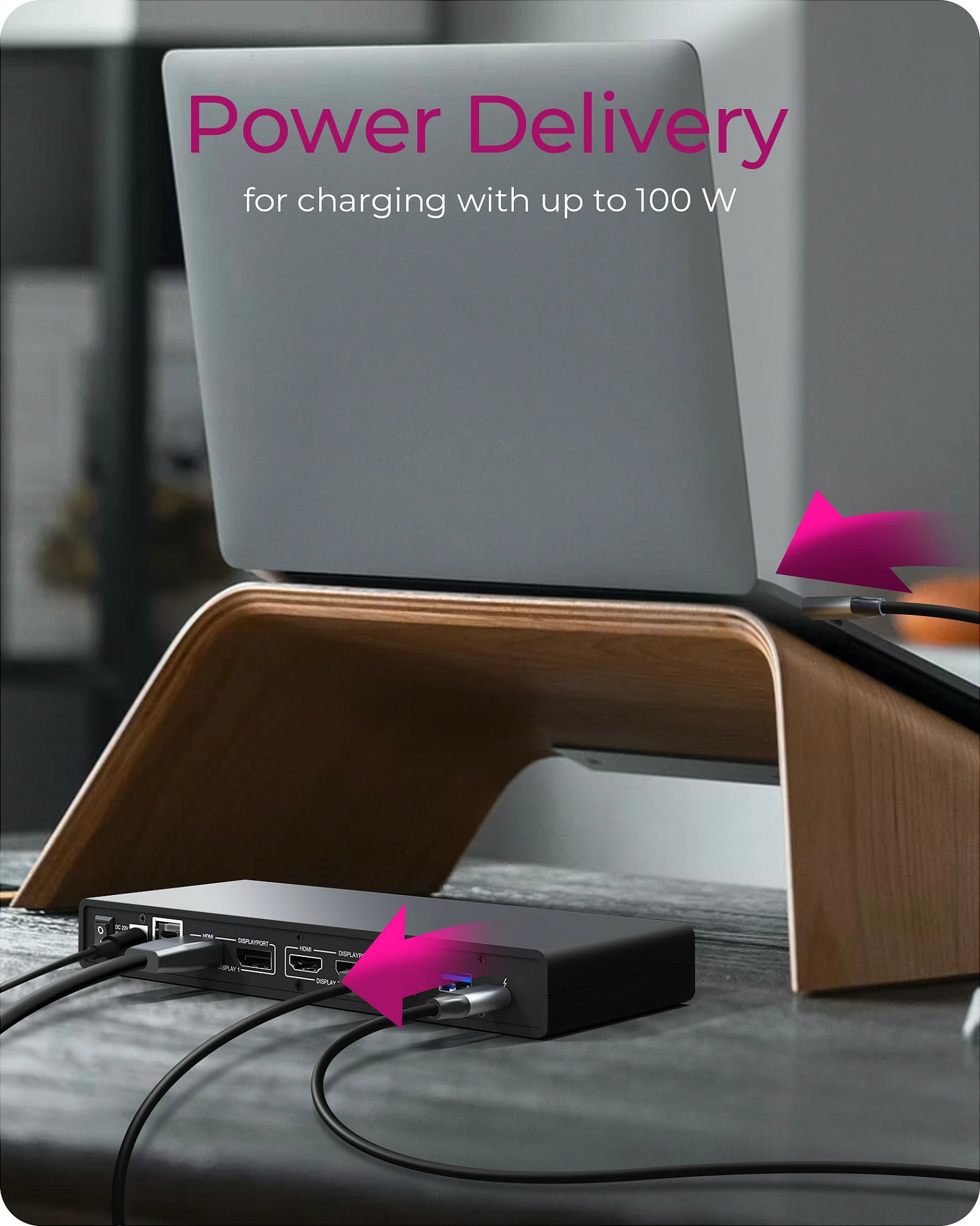 Docking station ICY BOX IB-DK2245AC, USB-C/USB-A, HDMI/DisplayPort, Ethernet, e zezë
