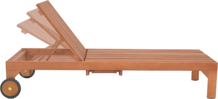 Shezlong Sunnie dru meranti, ngjyrë natyrale, 200x65x35cm