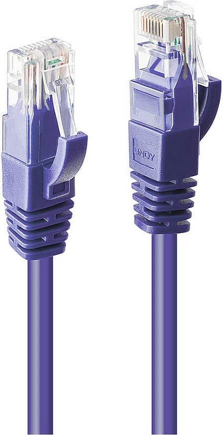 Kabllo rrjeti Ethernet LINDY Cat6 U/UTP 2m RJ45-RJ45, vjollcë
