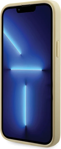 Mbështjellës Guess Rhinestone Triangle për iPhone 14 Plus 6.7", i artë, hardcase