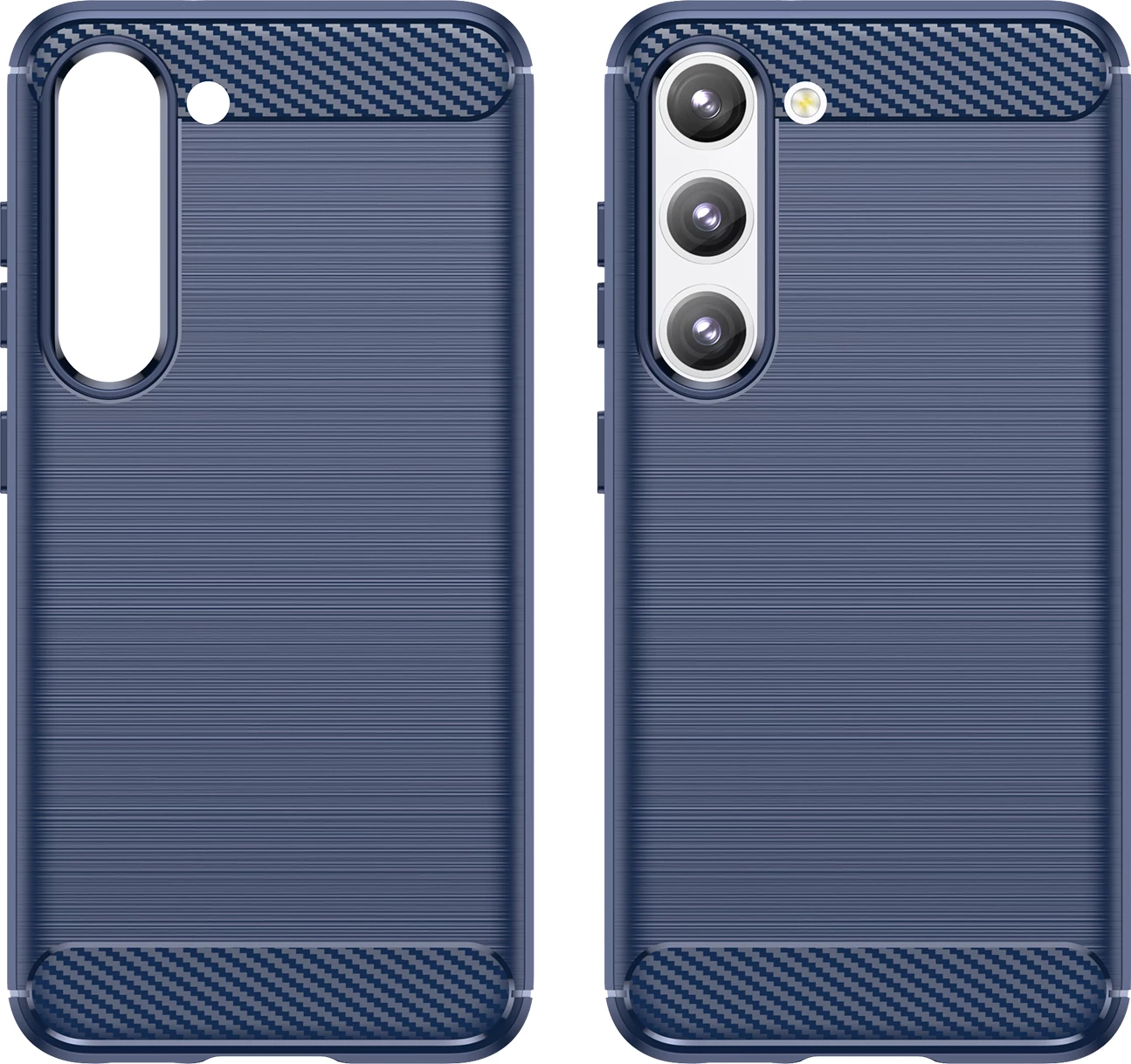 Mbështjellës Hurtel Carbon Case për Samsung Galaxy S23+, TPU, Blu