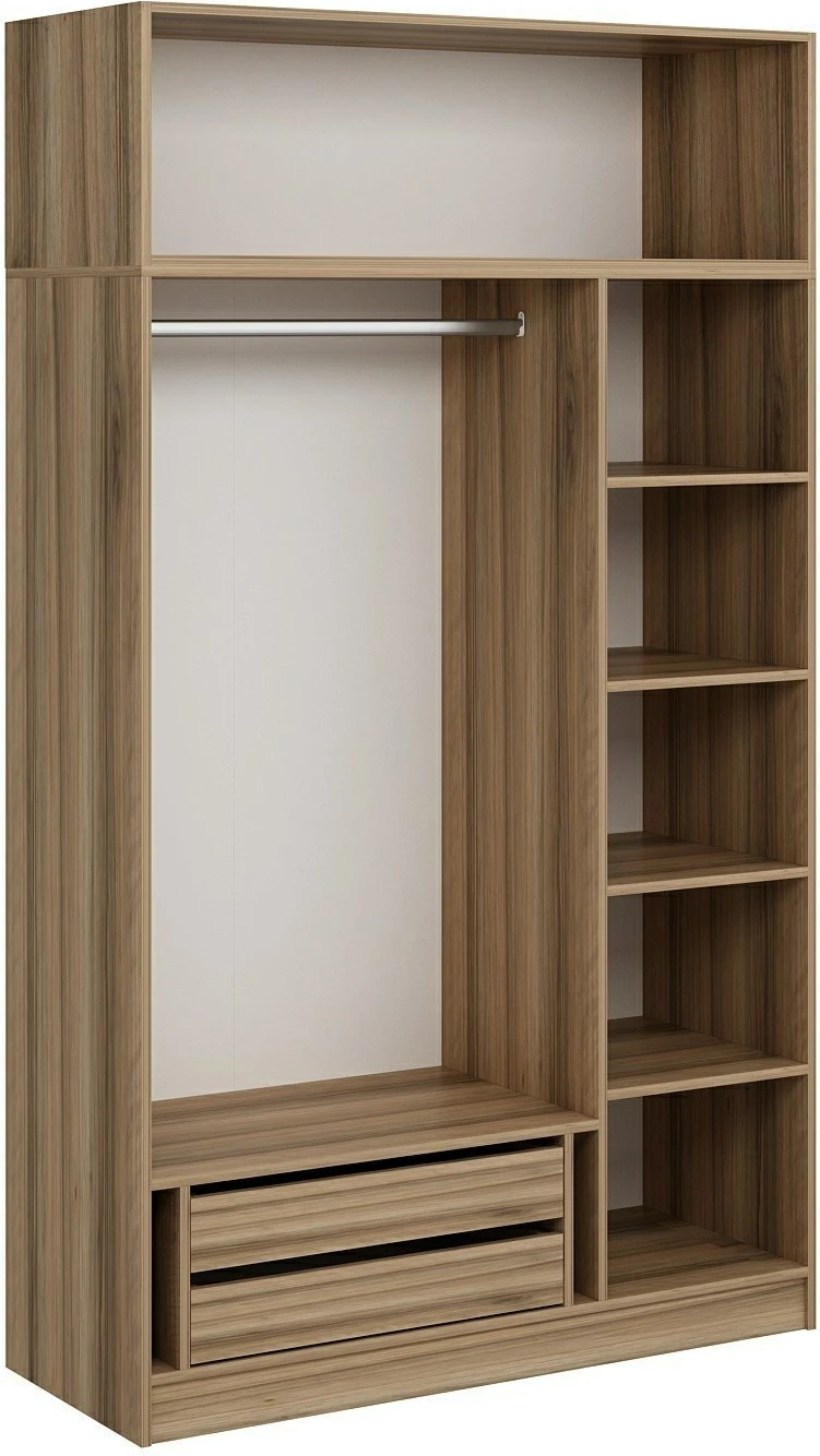 Dollap Skye Decor, 3 kapak, 2 sirtar, ngjyrë dore, 255cm