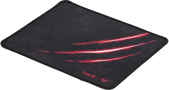 Mauspad Havit MP838 gaming, 250x210x2mm, i zi me të kuqe