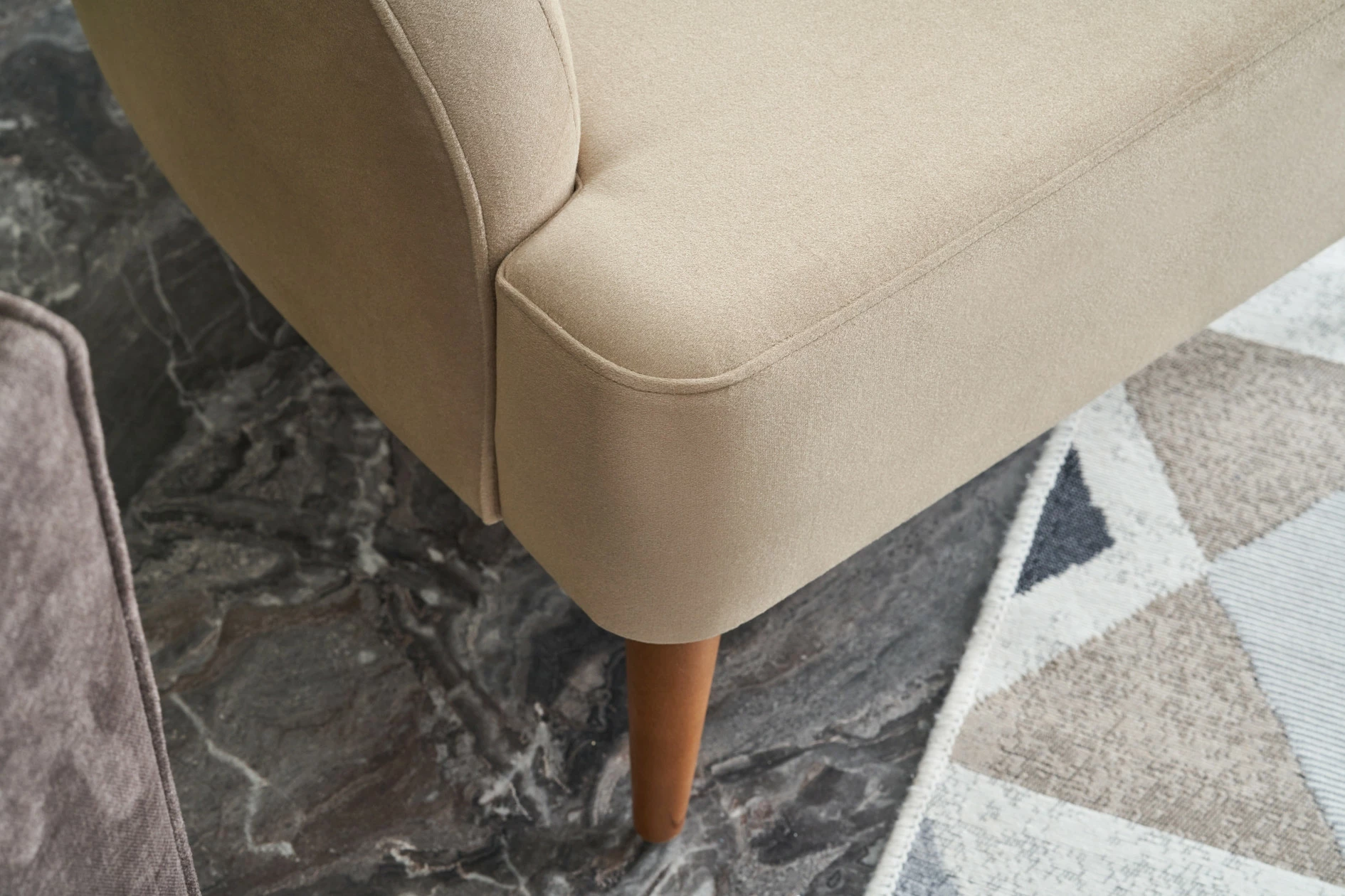 Karrige wing Karina, kadife krem