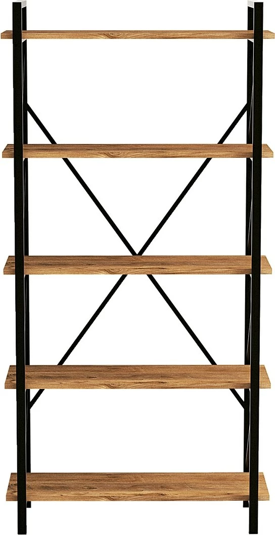 Raft librash Hanah Home, Nero Elit, ngjyrë pishe Atlantike dhe e zezë