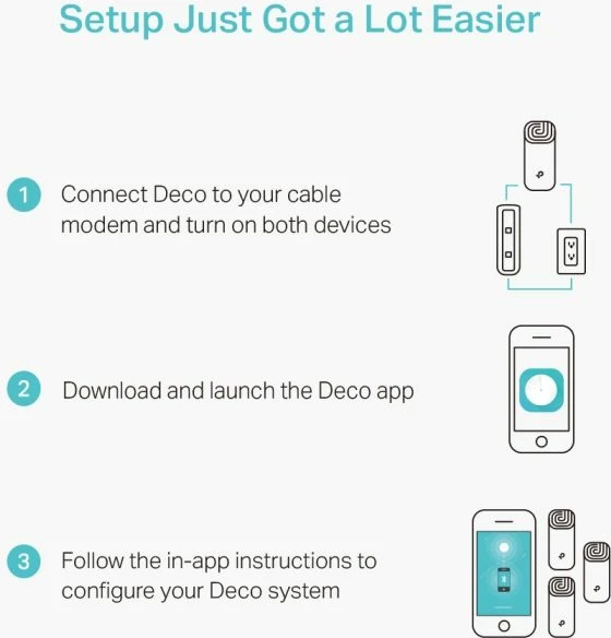 Sistem Wi‑Fi mesh TP-LINK Deco M4 AC1200, e bardhë, set 3 copë