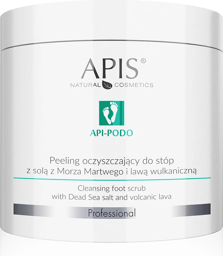 Peeling për këmbë APIS Api-Podo Cleansing me kripë të Detit të Vdekur dhe lavë vullkanike, për femra, 700g