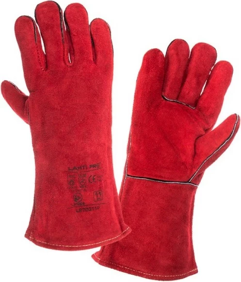 Doreza lëkure për saldim LAHTI PRO L270311K, XXL, të kuqe