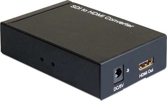 Konvertues SDI në HDMI DeLOCK 93237, 2x BNC (F), HDMI-A, i zi