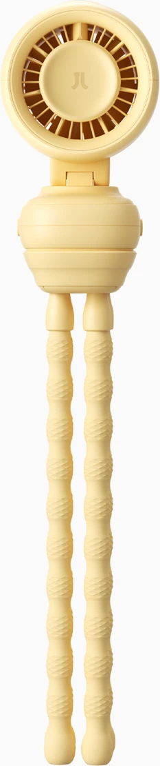 Ventilator mini për karrocë Jisulife Stroller Fan 4 5000mAh, USB-C, tripod fleksibël, dritë nate, i verdhë