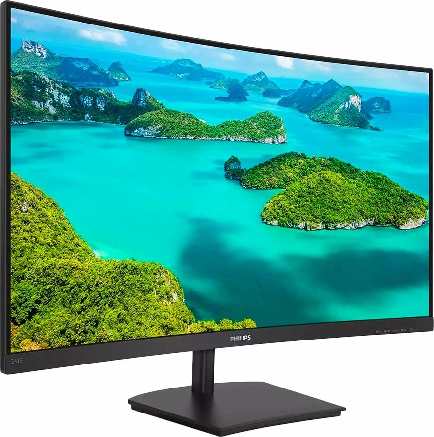 Monitor Philips 241E1SC 24\" FHD VA 75Hz Curved 1500R FreeSync, zi