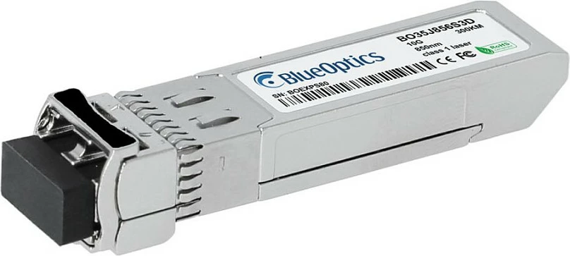 Modul SFP+ BlueOptics SFP-10G-SR-DE, 10GBASE-SR, 850nm, LC, MMF, 300m, argjend