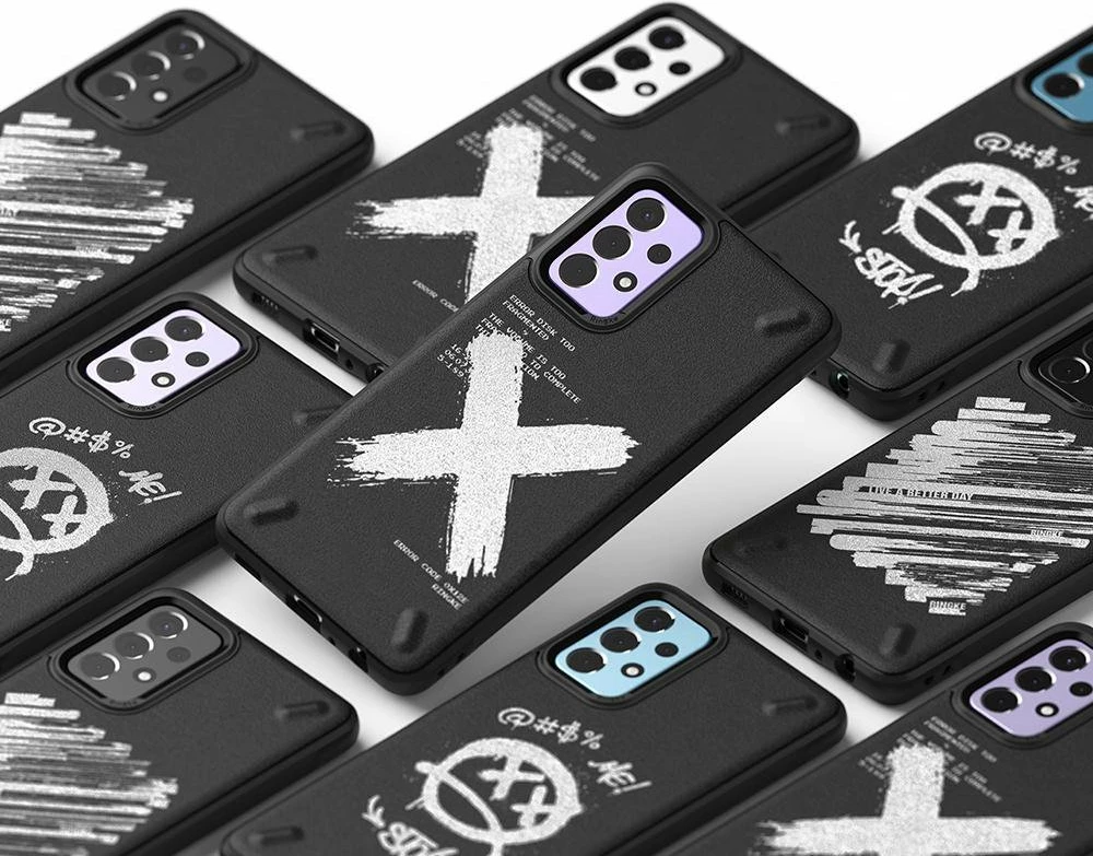 Mbështjellës Ringke Onyx Design për Samsung Galaxy A72, TPU, i zi (Paint)