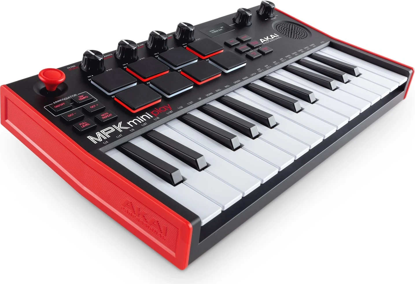 Kontrollues muzikor AKAI MPK Mini Play MK3, i zi/kuq