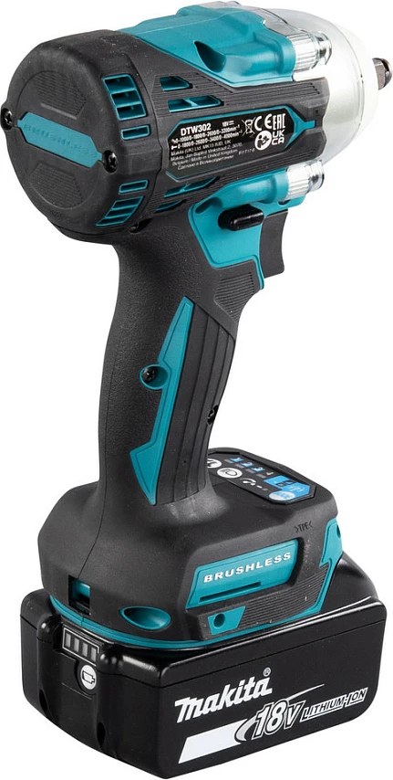 Çelës me goditje me bateri Makita DTW302Z, 18V LXT, pa bateri/karikues, blu/zi