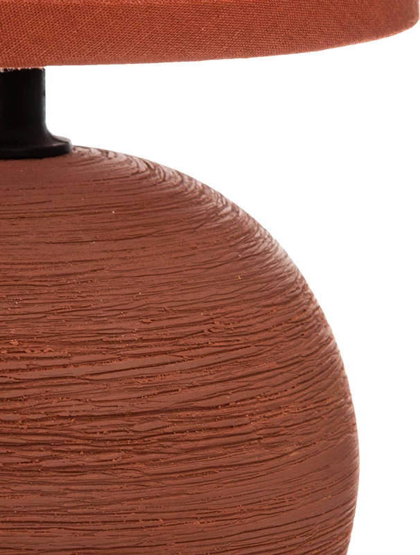 Llambë tavoline PWL-1210 E14 qeramike ngjyrë terrakote D13x25cm