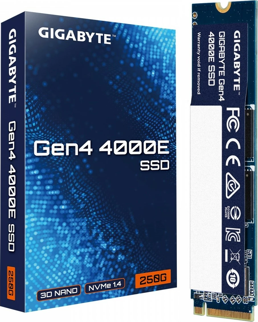 SSD NVMe, Gigabyte 4000E G440E250G, 250GB, M.2 2280, PCIe 4.0 Gen4, 3500/1800MB/s