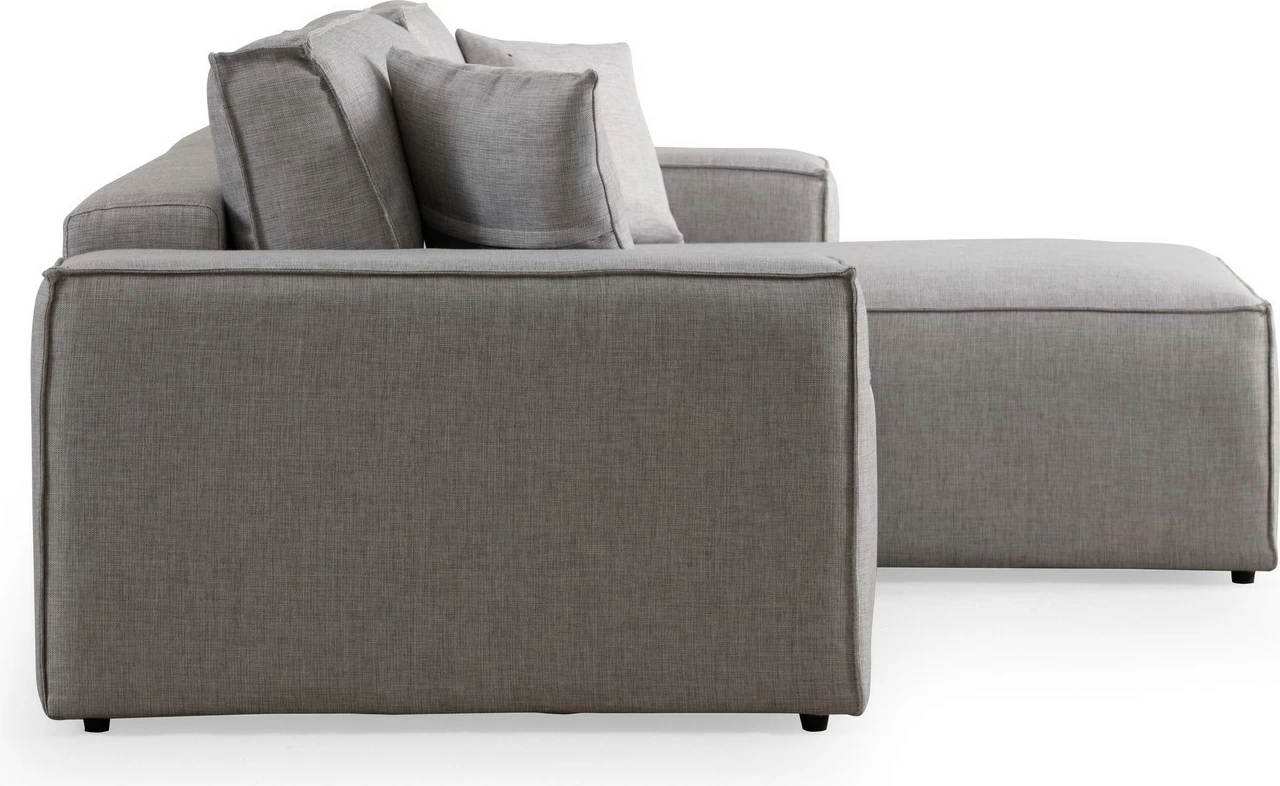 Kënd-sofë krevate Atelier del Sofa, Pırlo kënd i djathtë, gri e çelët