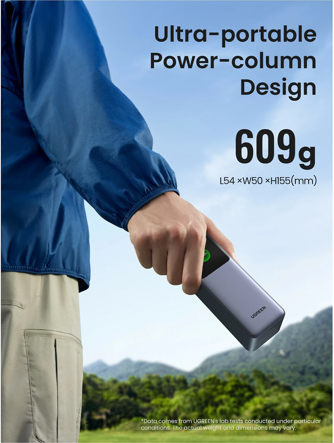 Powerbank Ugreen 25000mAh, 200W fast charging, gri