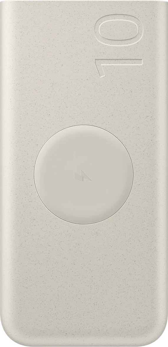 Powerbank Samsung EB-U2510XUEGEU, 10000 mAh, 2x USB-C, karikim induktiv, 25W, Bezhë