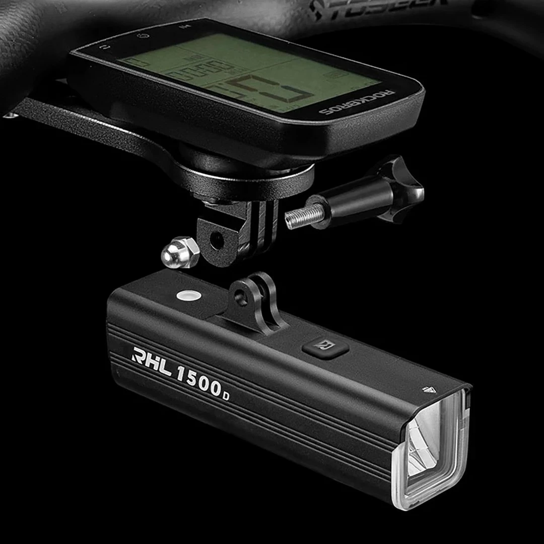 Dritë për biçikletë Rockbros RHL1500, LED, 5000 mAh, Alumini, IPX6