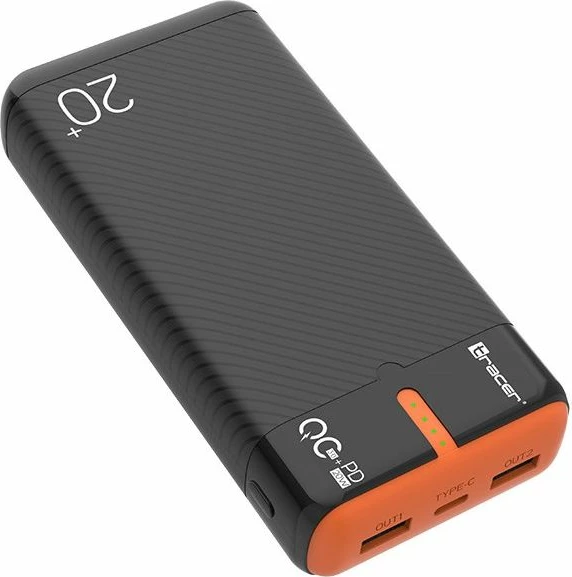 Powerbank Tracer Energen 20000mAh, portokalli/zi