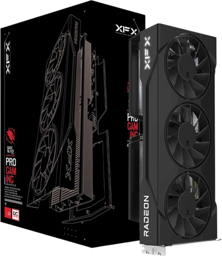 Kartë grafike XFX Swift AMD Radeon RX 9060 XT OC 16GB GDDR6 128-bit Triple Fan, e zezë