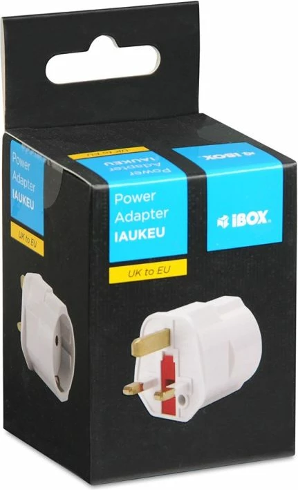 Adapter iBox IAUKEU prizë UK në EU, i bardhë