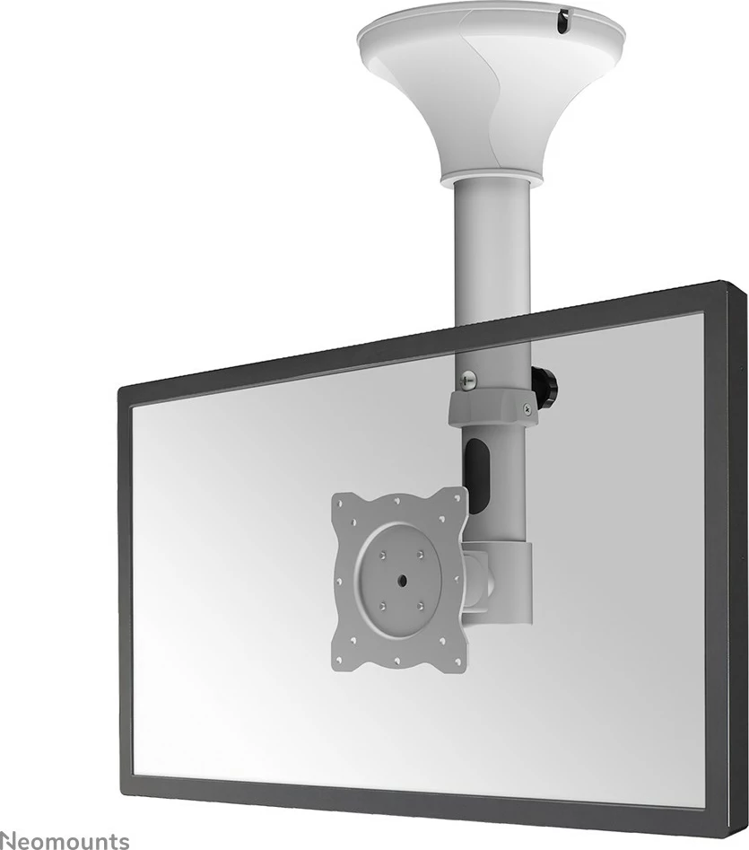Mbajtës tavani për monitor/TV Neomounts FPMA-C025SILVER, 10-30 inç, rrotullues, argjend