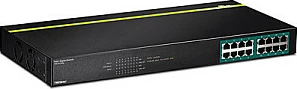 Switch TRENDnet TPE-TG160G, 16-Port Gigabit PoE+, Unmanaged L2, Rack 1U, i zi