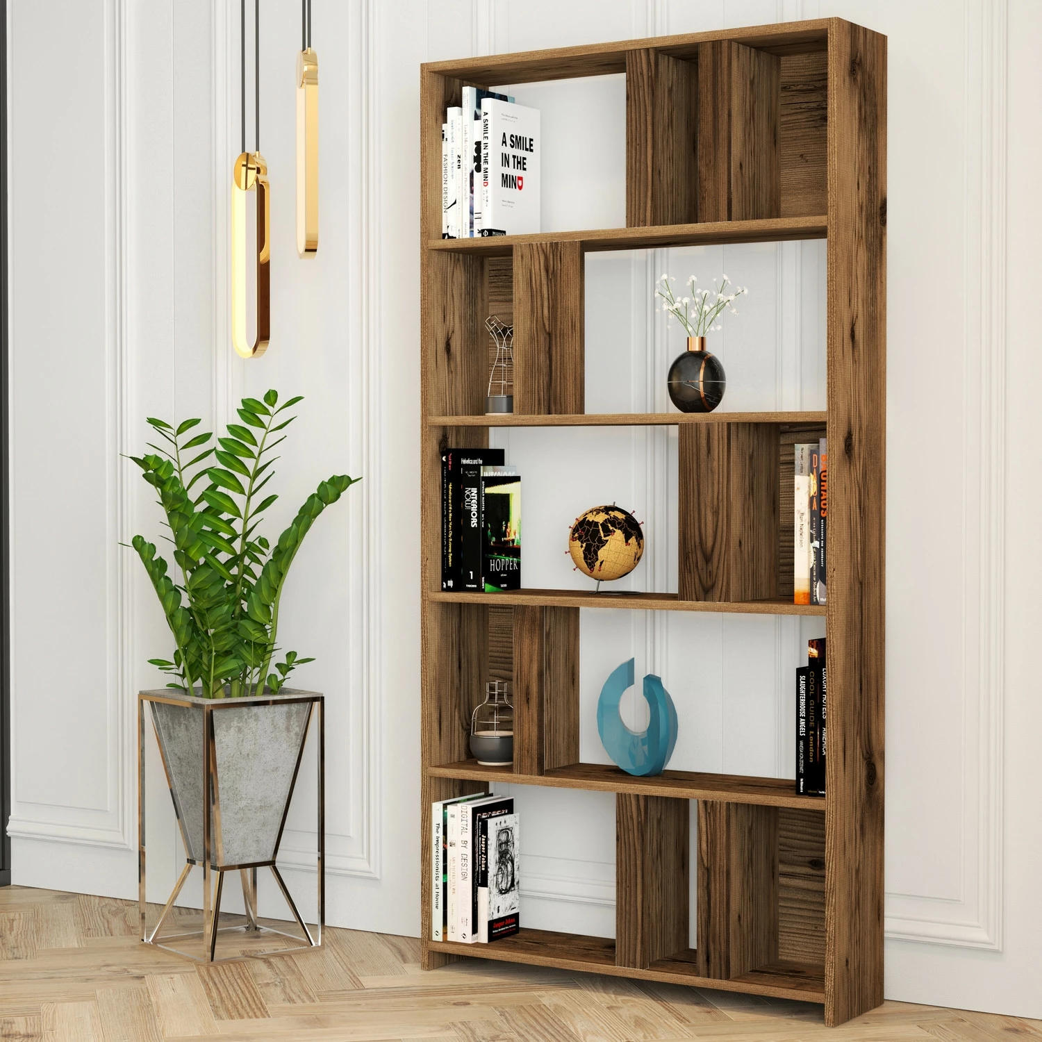 Raft librash Hanah Home, Lima, ngjyrë arre