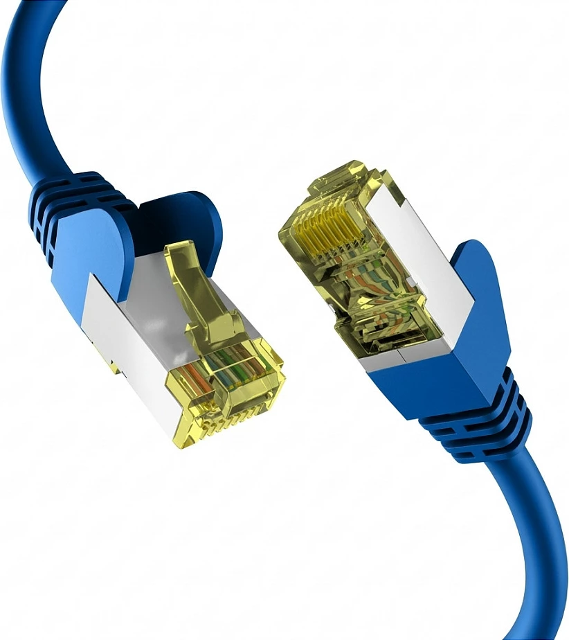 Kabllo rrjeti EFB Elektronik RJ45 Patch Cat.6A S/FTP LSZH 0.15m, e kaltër