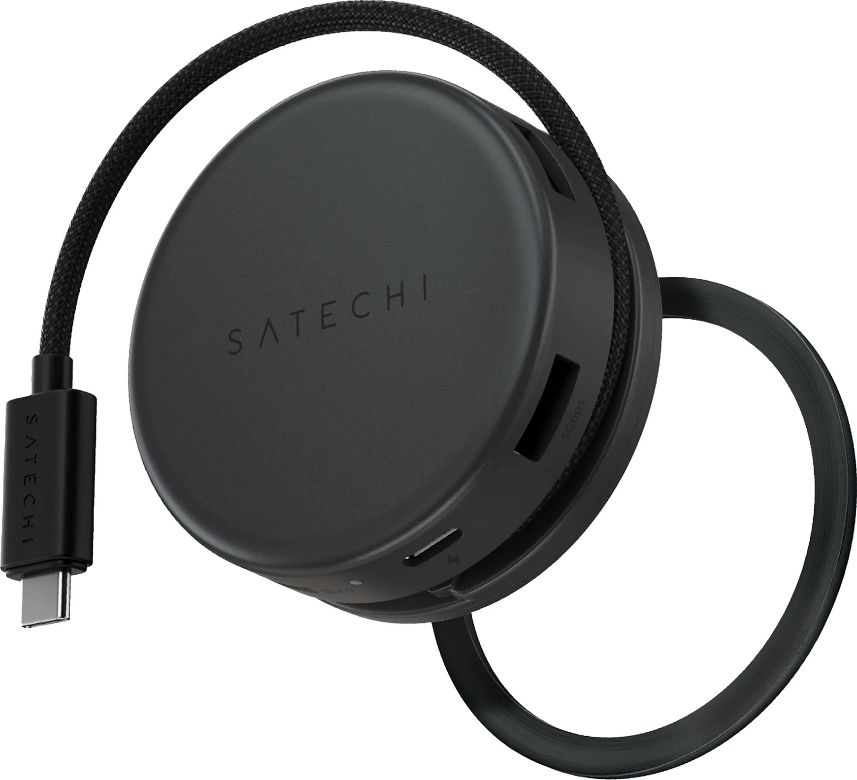 Adapter multiport USB-C Satechi OntheGo 7-në-1, i zi