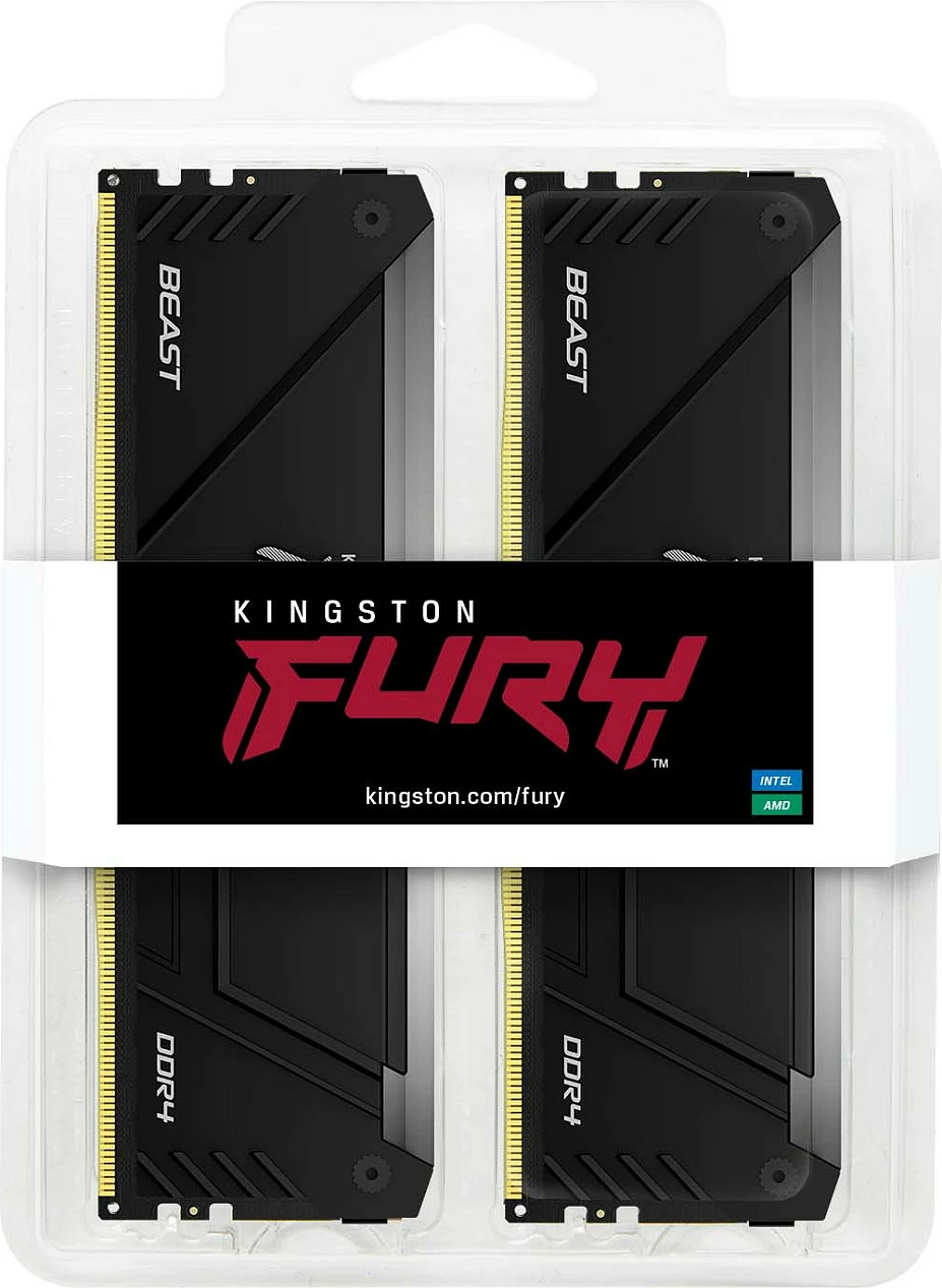 RAM Memorje Kingston FURY Beast RGB 32GB (2x16GB) DDR4 3200MT/s, RGB