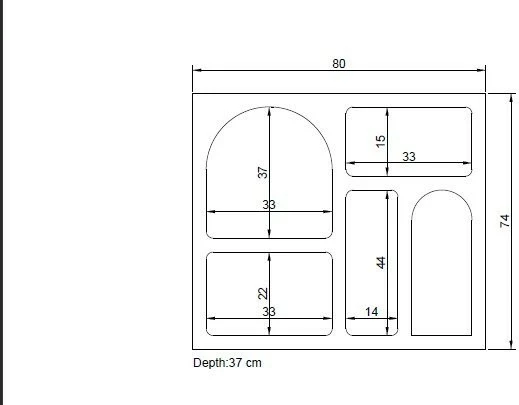 Konsolë Skye Decor, ngjyrë antracit, Lessa