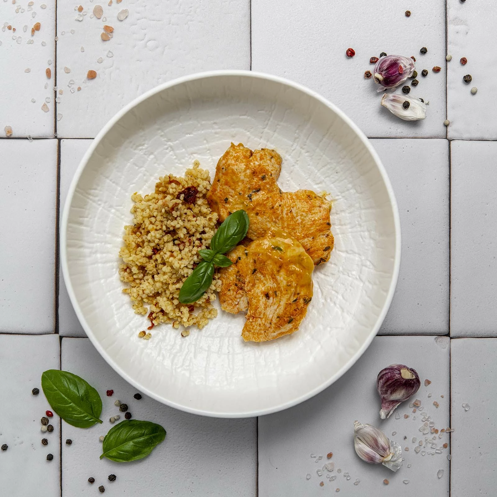 Tas i cekët Fine Dine Nordic 350ml Ø110mm, set 3 copë, i bardhë