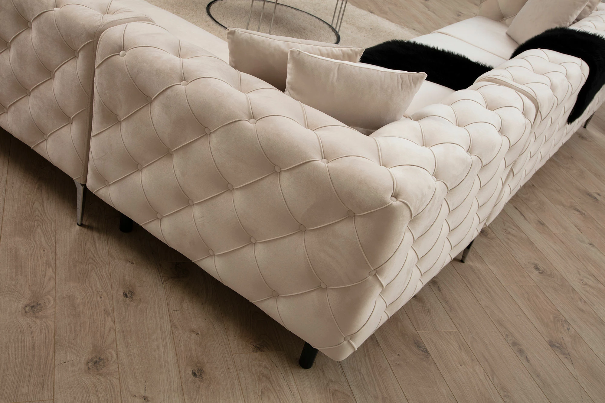 Kënd-sofë Atelier del Sofa, Como majtas, ecru