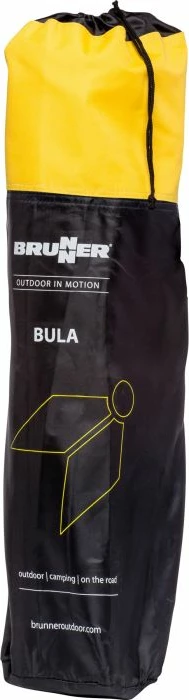 karrige kampingu BRUNNER Bula XL, e palosshme, kapacitet 102 kg, me çantë bartjeje, e zezë