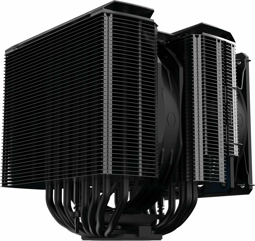 Ftohës procesori Cooler Master MasterAir MA824 Stealth (MAM-D8PN-318PK-R1) dual-tower, 2 ventilatorë 120/135 mm, TDP 280 W, Black
