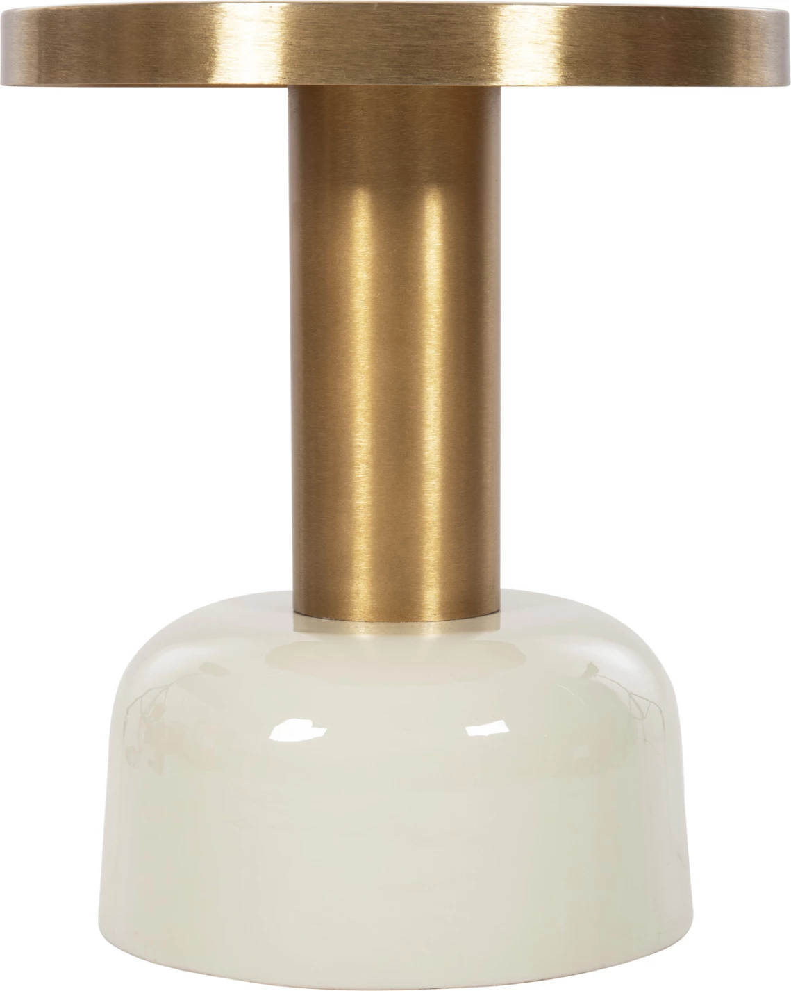 Tavolinë anësore ERODE FH4243.07 metalike në krem-ari Φ40,5x48Hcm