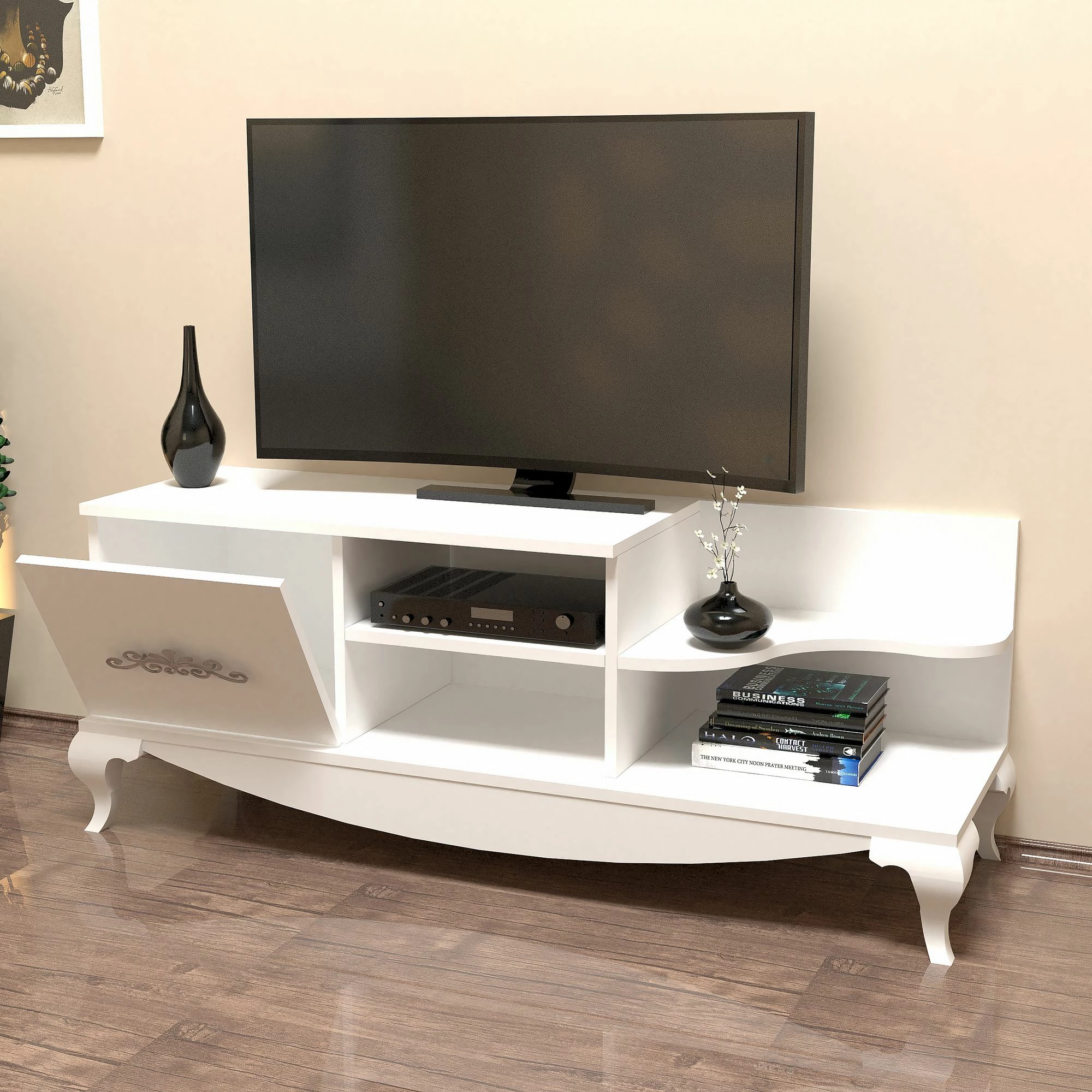 Komodë TV Hanah Home, Sultan, e bardhë