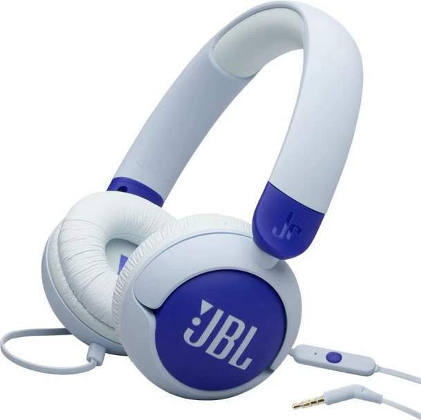 Kufje për fëmijë me kabllo JBL Junior 320, me mikrofon, 3.5mm, limit volumit 85 dB, blu