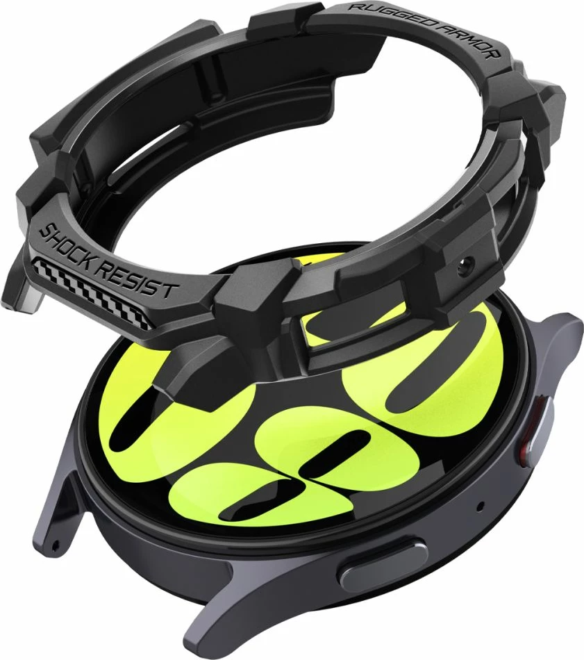 Mbështjellës Spigen Rugged Armor për Samsung Galaxy Watch 7, 44mm, i zi