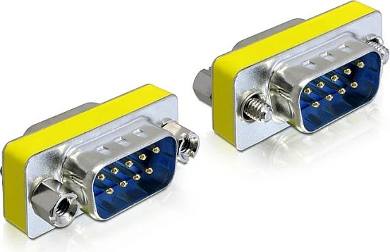 Adapter DeLOCK D-Sub DB9 M/M, 9-pin, argjendtë