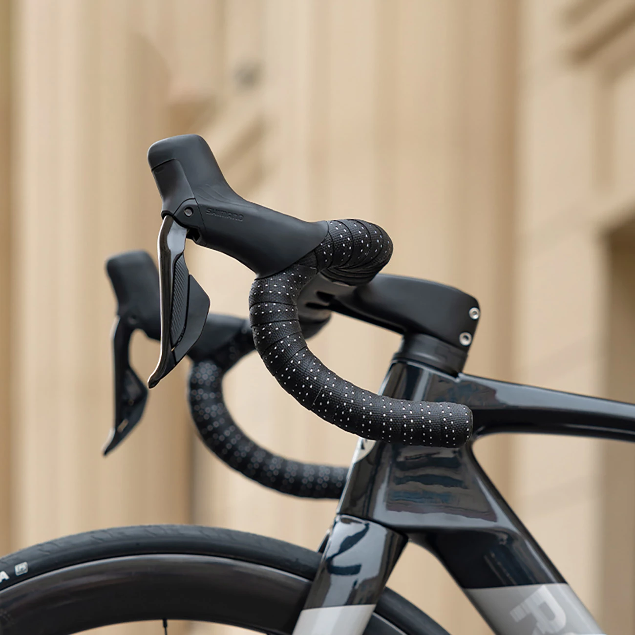 Mbështjellës timoni për biçikletë Rockbros 71240004014, PU "Velour", Gri, set