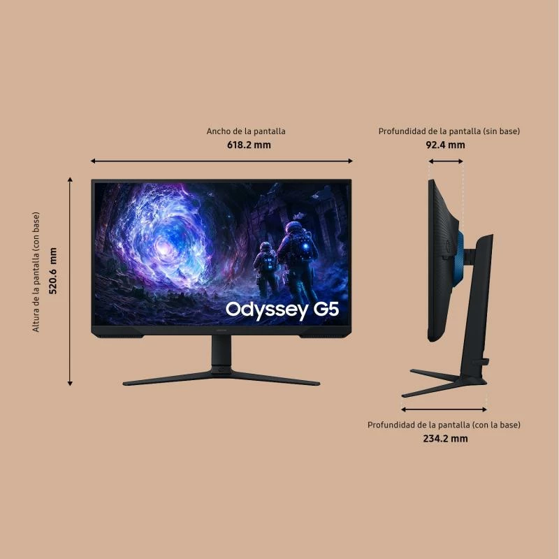 Monitor LCD i sheshtë, Samsung LS27FG510EUXEN, 27 inch, e zezë