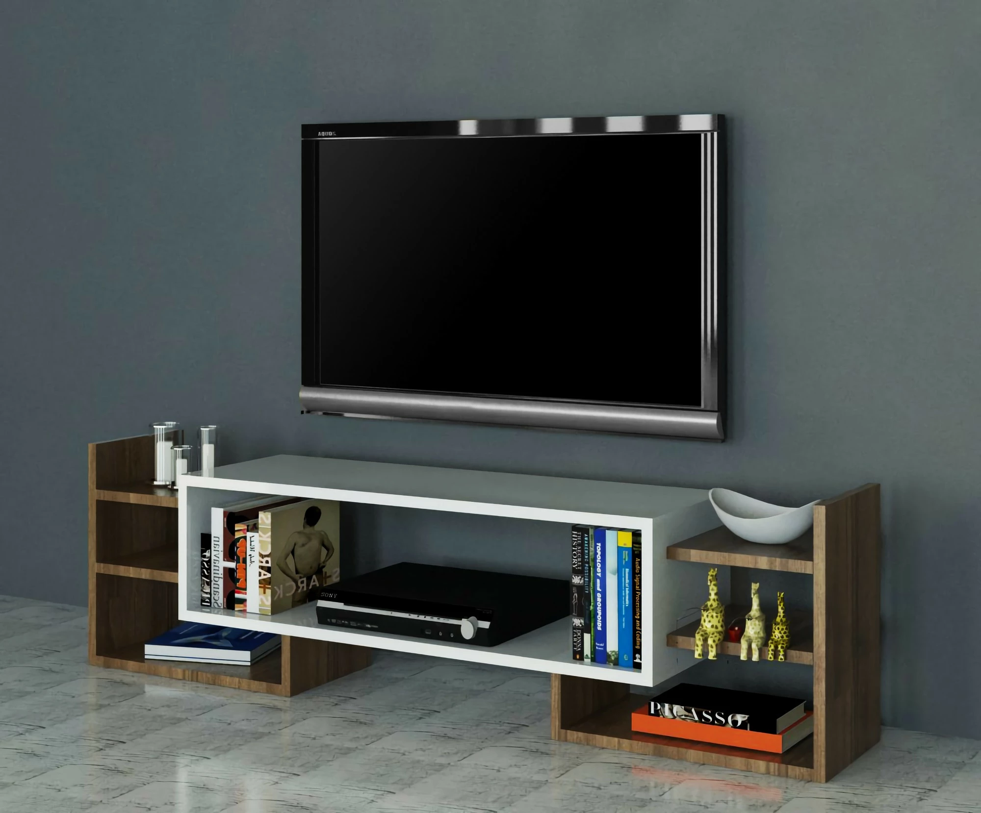 Njësi TV Hanah Home, Sema, e bardhë, arre