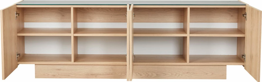 Komodë TV Cubius, 4 dyer, natyrale, 182x39x59cm